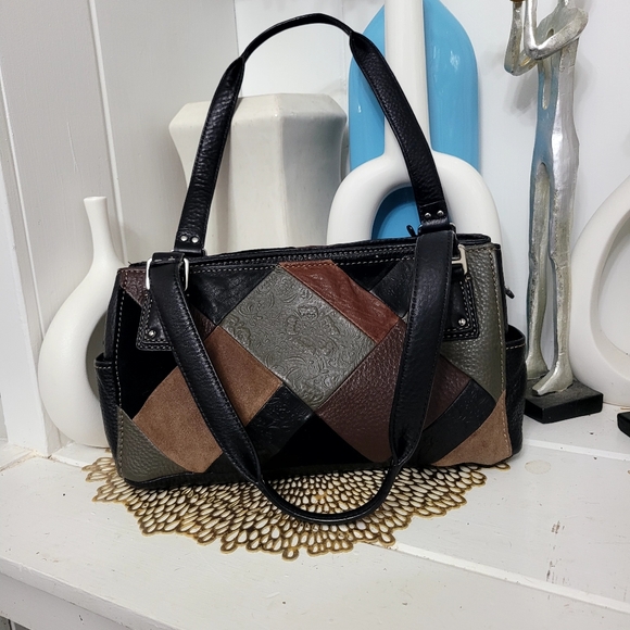 NWOT FOSSIL PATCHWORK BAG - Picture 1 of 15